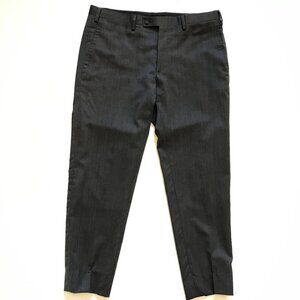 Sartorio Submariner Trousers Pants Mens 50 34 Gray Straight Leg Flat Front Wool